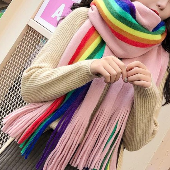 🔅SALE Rainbow scarf - Picture 2 of 5
